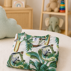 Jungle Bun - 100% Cotton Lightweight Cambric Soft Unisex Muslin Set for New Born to 6 Years