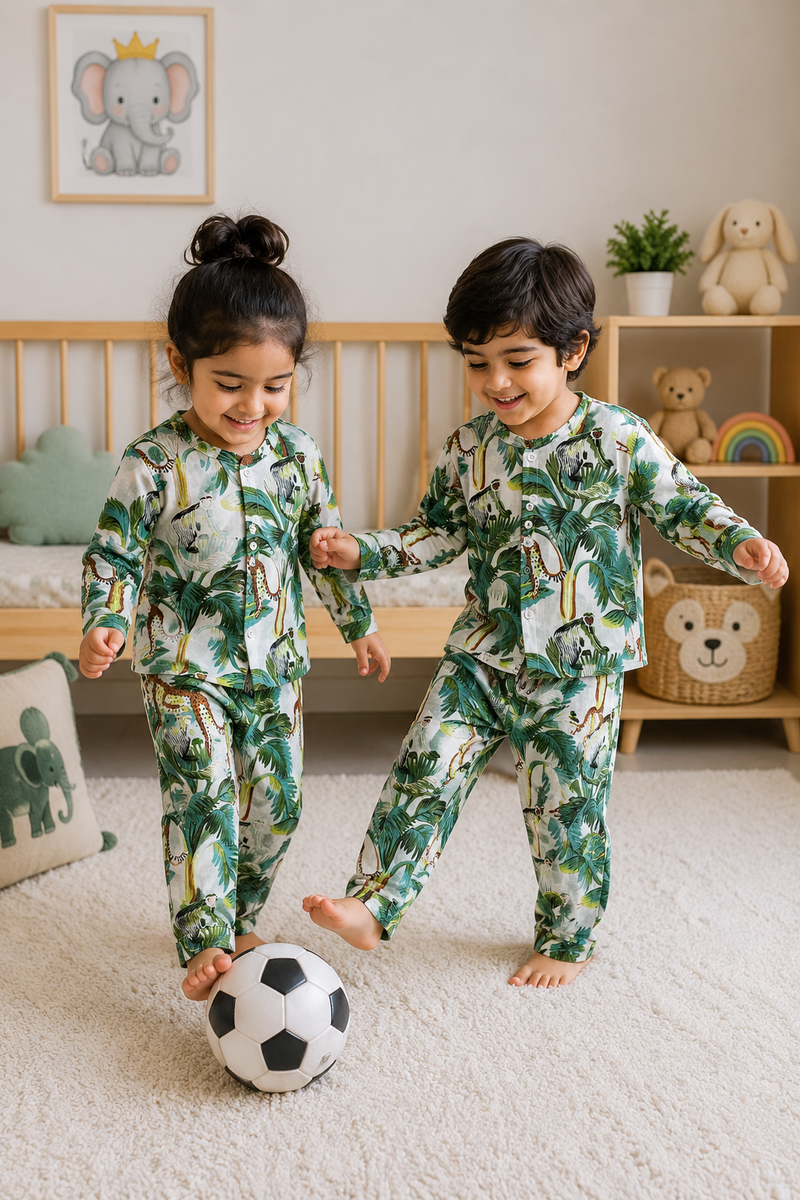Jungle Bun - 100% Cotton Lightweight Cambric Soft Unisex Muslin Set for New Born to 6 Years