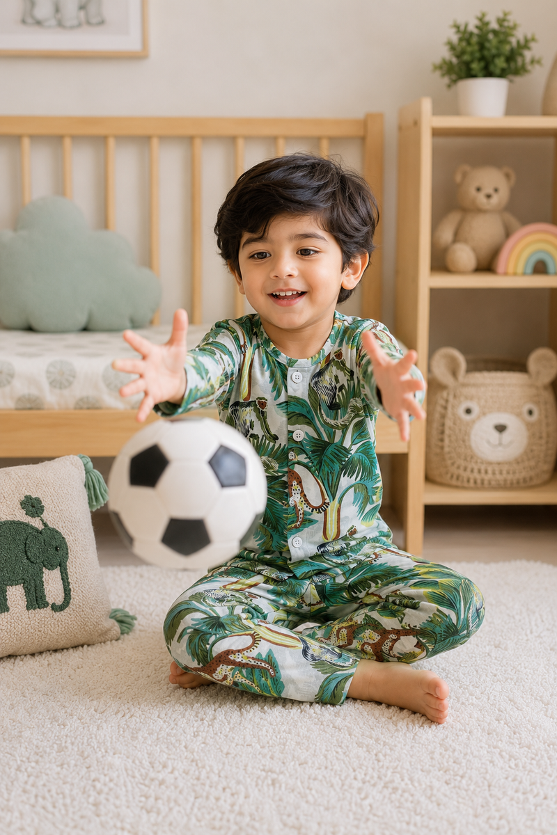 Jungle Bun - 100% Cotton Lightweight Cambric Soft Unisex Muslin Set for New Born to 6 Years