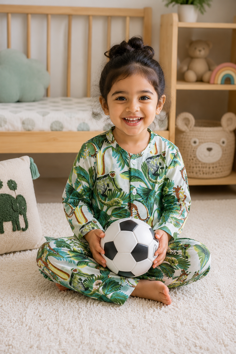 Jungle Bun - 100% Cotton Lightweight Cambric Soft Unisex Muslin Set for New Born to 6 Years