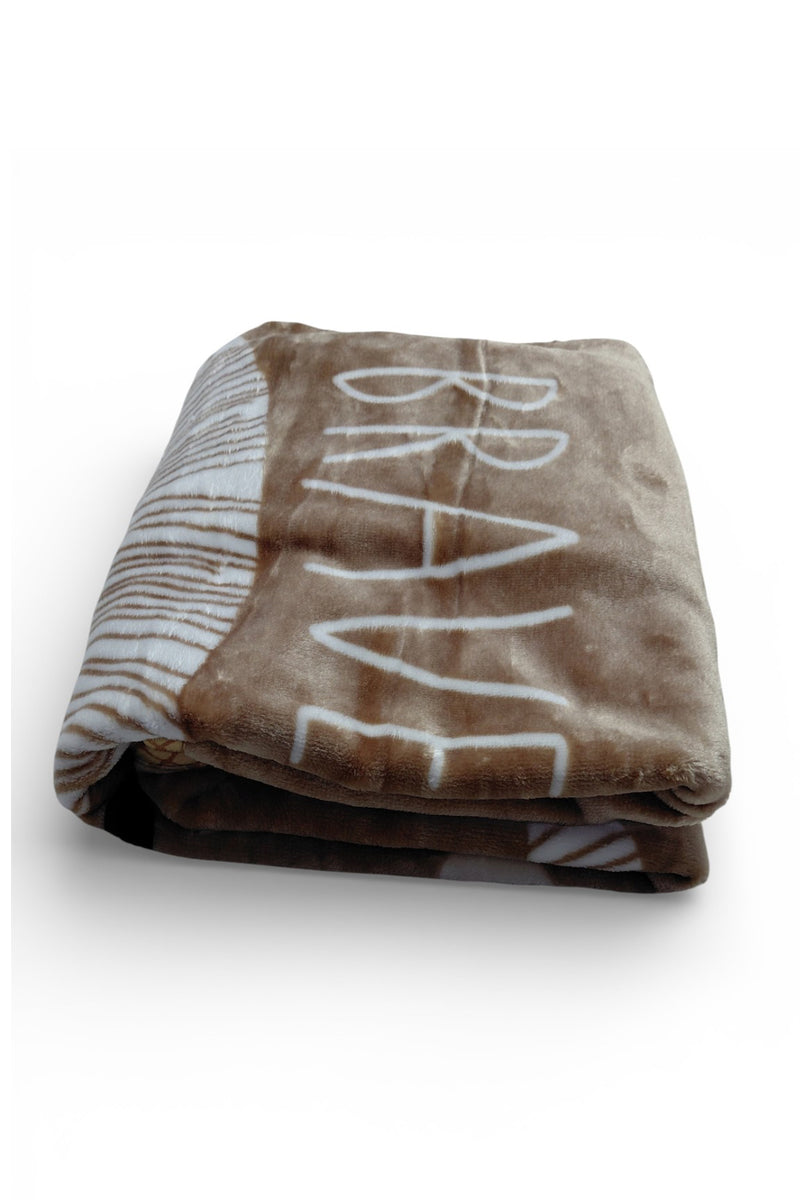 Kradyl Kroft Plush Double Layered Velvet with Two Side Printed Kids Blanket - Brave