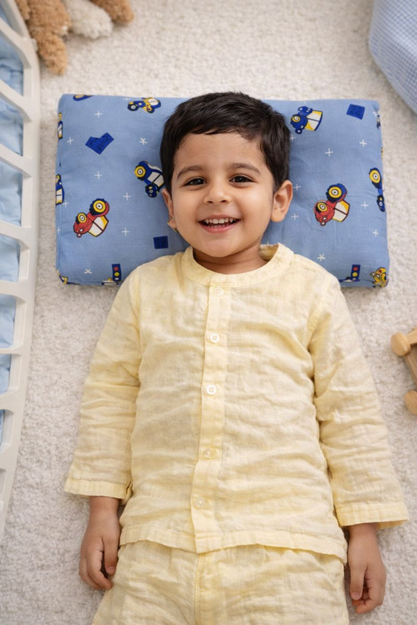 Kradyl Kroft Cervical Memory Foam Pillow for Kids 3 to 8 Yrs - Hot Wheeler