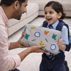 Kradyl Kroft Cervical Memory Foam Pillow for Kids 3 to 8 Yrs - Grey Bear