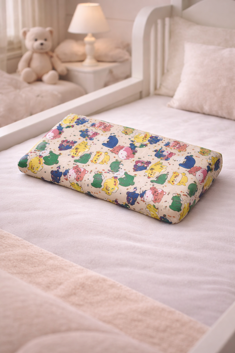Kradyl Kroft Cervical Memory Foam Pillow for Kids 3 to 8 Yrs - Kitty Party