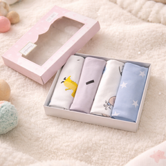 Pack of 4 Baby face Towels - Soft Knit Cotton