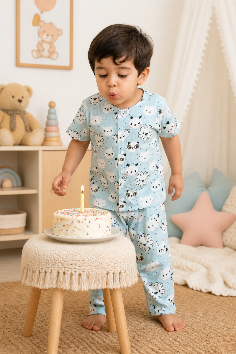 Koala - 100% Cotton Poplin | Unisex | Half Sleeve Cotton Sets for New Born to 6 Years