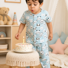 Koala - 100% Cotton Poplin | Unisex | Half Sleeve Cotton Sets for New Born to 6 Years