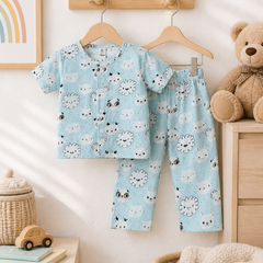 Koala - 100% Cotton Poplin | Unisex | Half Sleeve Cotton Sets for New Born to 6 Years