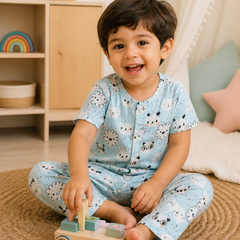 Koala - 100% Cotton Poplin | Unisex | Half Sleeve Cotton Sets for New Born to 6 Years