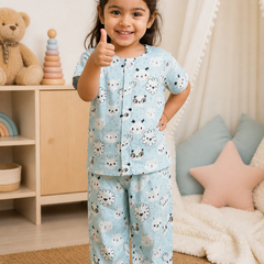 Koala - 100% Cotton Poplin | Unisex | Half Sleeve Cotton Sets for New Born to 6 Years
