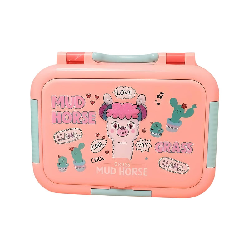 Lama 3 Compartment 750 ML Stainless Steel Lunch Box for School Leak Proof Bento Tiffin Box with Handle, SUS304 Steel Lunch Box