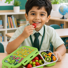 2 Compartment Stainless Steel Lunch Box | Leak Proof Easy Lock | BPA Free Food Grade Tiffin Box