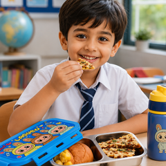 2 Compartment Stainless Steel Lunch Box | Leak Proof Easy Lock | BPA Free Food Grade Tiffin Box