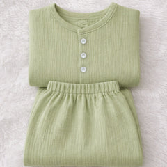 Lime Green| Premium Crinkled Double Layered Soft Unisex Muslin Set for New Born to 6 Years