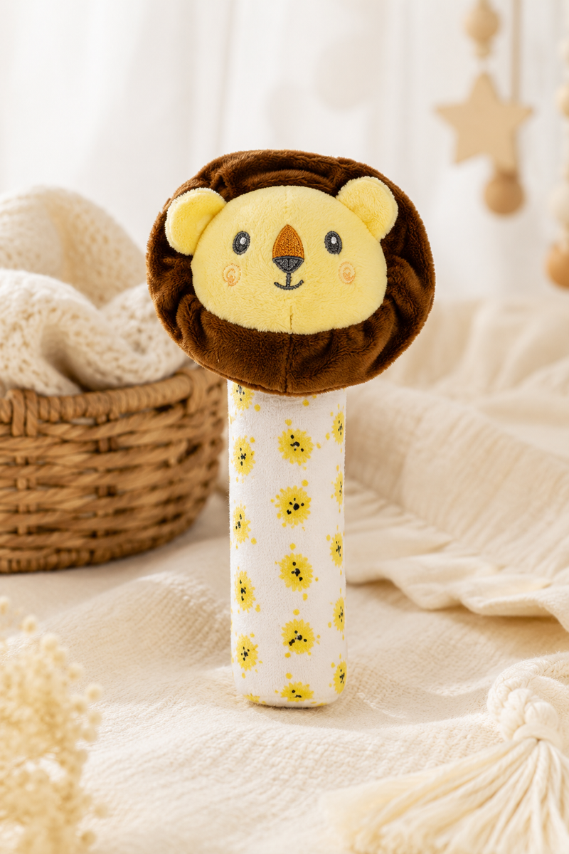 Lion - Soft Plush Rattle Toy for Kids | Premium High Quality
