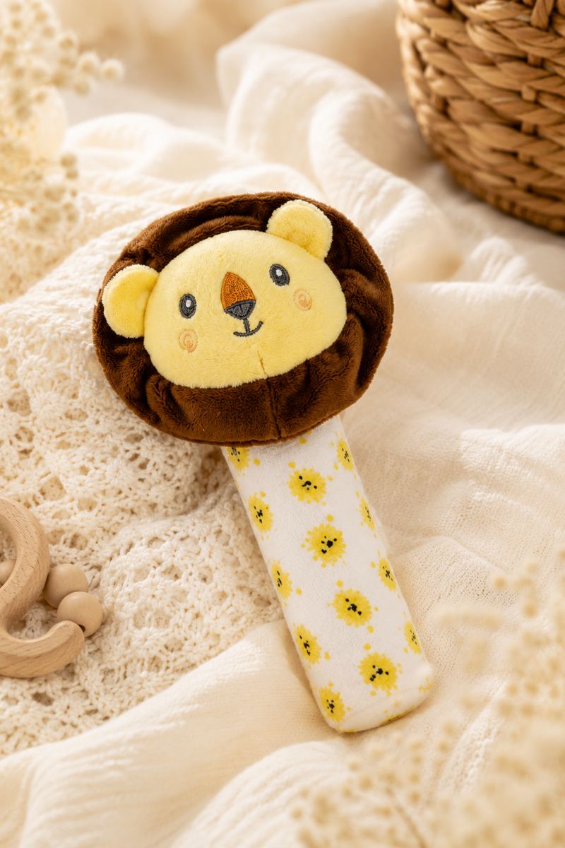 Lion - Soft Plush Rattle Toy for Kids | Premium High Quality