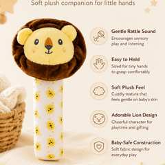 Lion - Soft Plush Rattle Toy for Kids | Premium High Quality