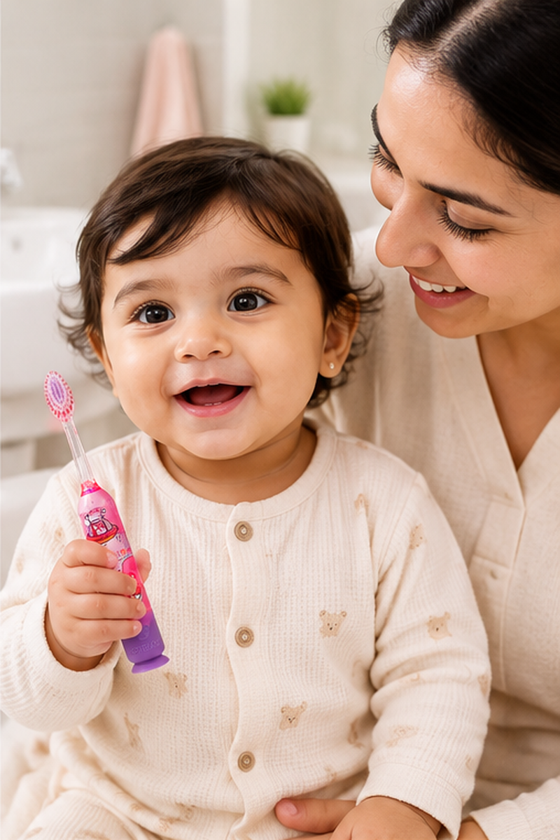 Light Glow Design Soft Tooth Brush for 2 to 6 Years - Design 17