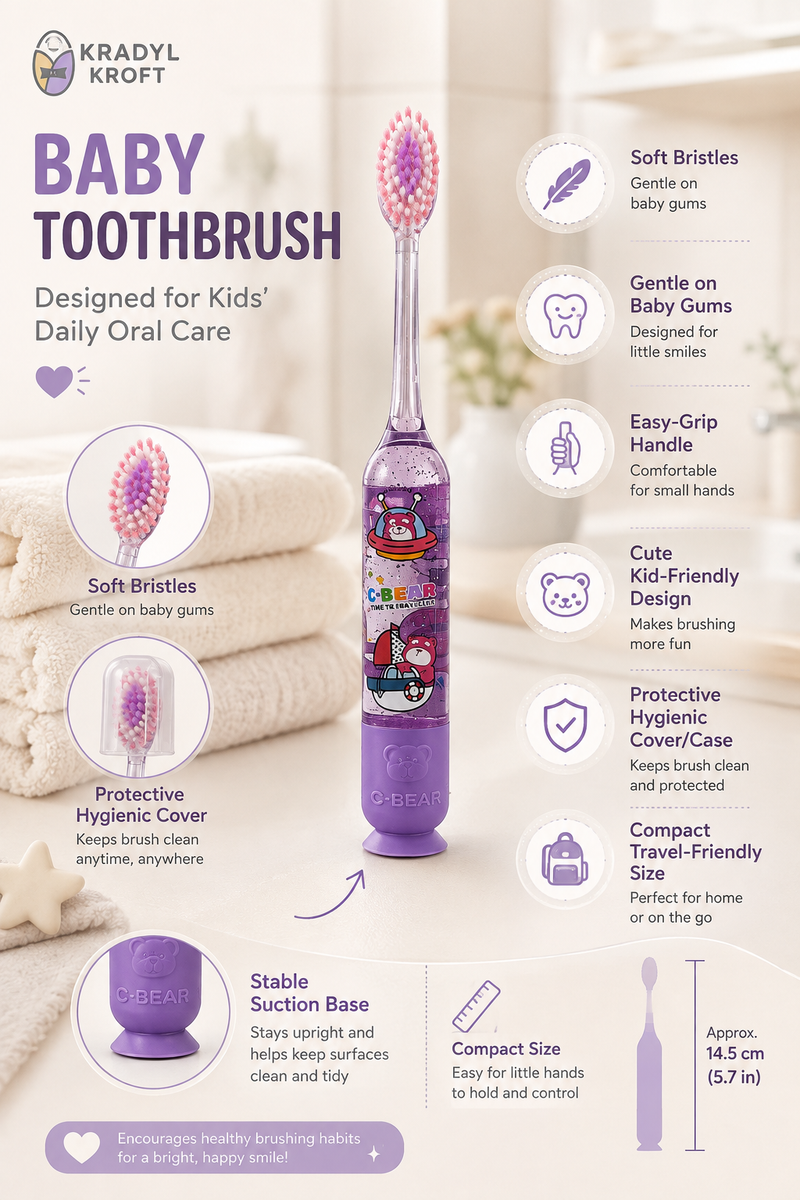 Light Glow Design Soft Tooth Brush for 2 to 6 Years - Design 18