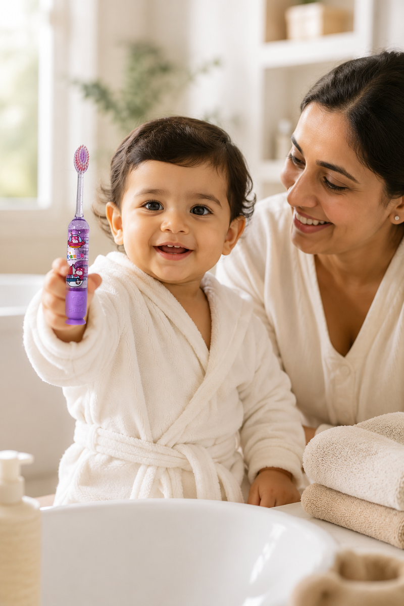 Light Glow Design Soft Tooth Brush for 2 to 6 Years - Design 18