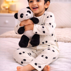 Panda| Premium Crinkled Double Layered Soft Unisex Muslin Set for New Born to 6 Years