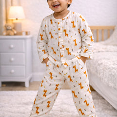 Giraffe | Checkered Muslin | Soft Unisex Muslin Set for New Born to 6 Years