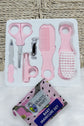 Kradyl Kroft Baby 6 Pcs Manicure Grooming Set with Brush, Comb, Nail Clipper, Nail File , Baby Scissor, Smoother (Pink)