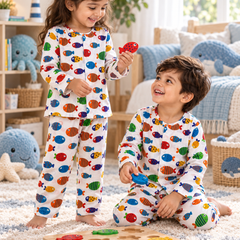 Fish in Color - 40s Count Premium 100% Cotton Poplin | Soft Unisex Set for Kids