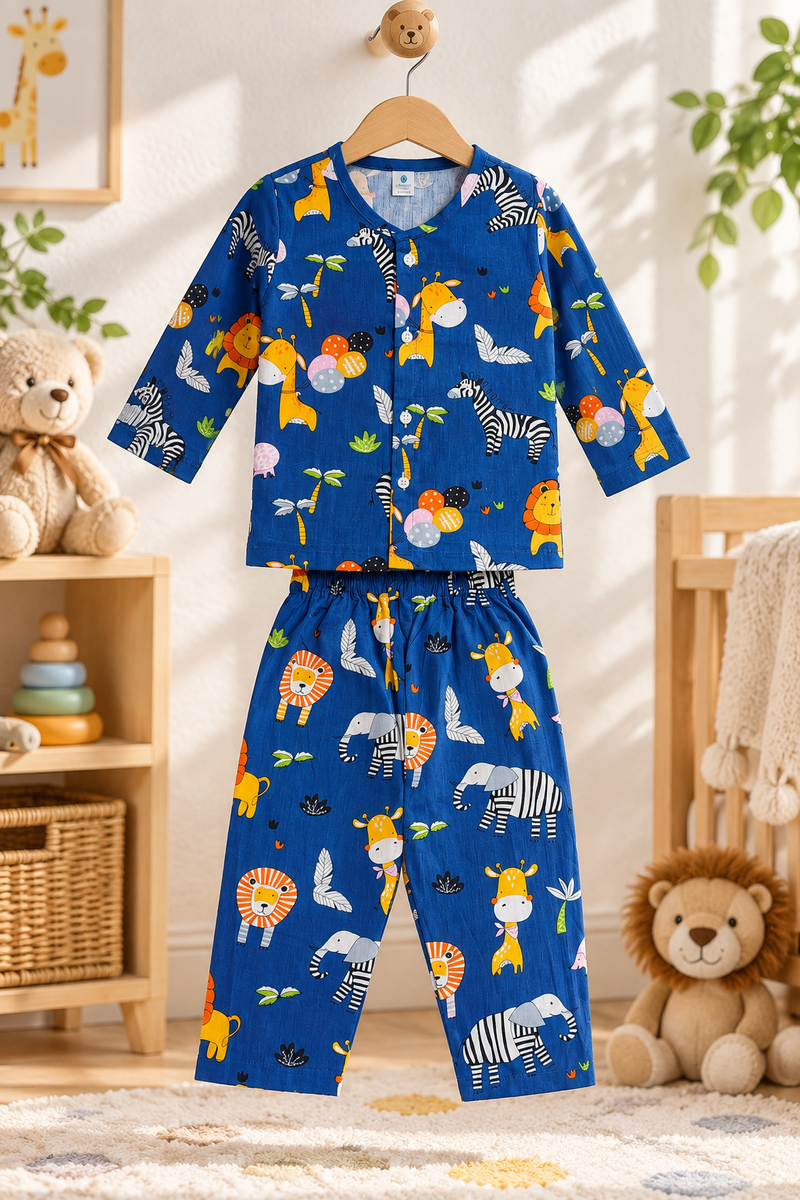 Deep Jungle - 40s Count Premium 100% Cotton Poplin | Soft Unisex Set for Kids
