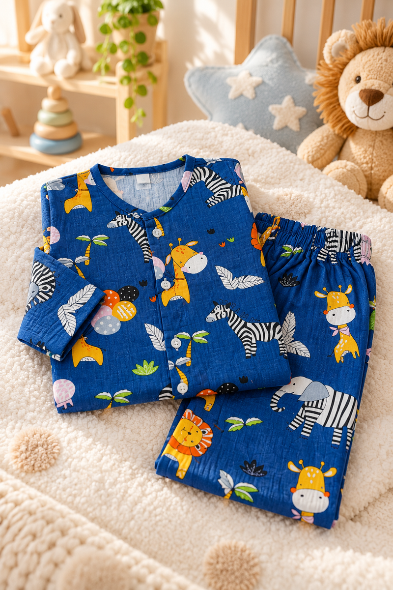 Deep Jungle - 40s Count Premium 100% Cotton Poplin | Soft Unisex Set for Kids