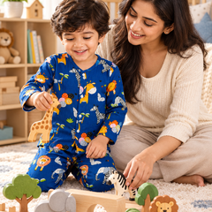 Deep Jungle - 40s Count Premium 100% Cotton Poplin | Soft Unisex Set for Kids