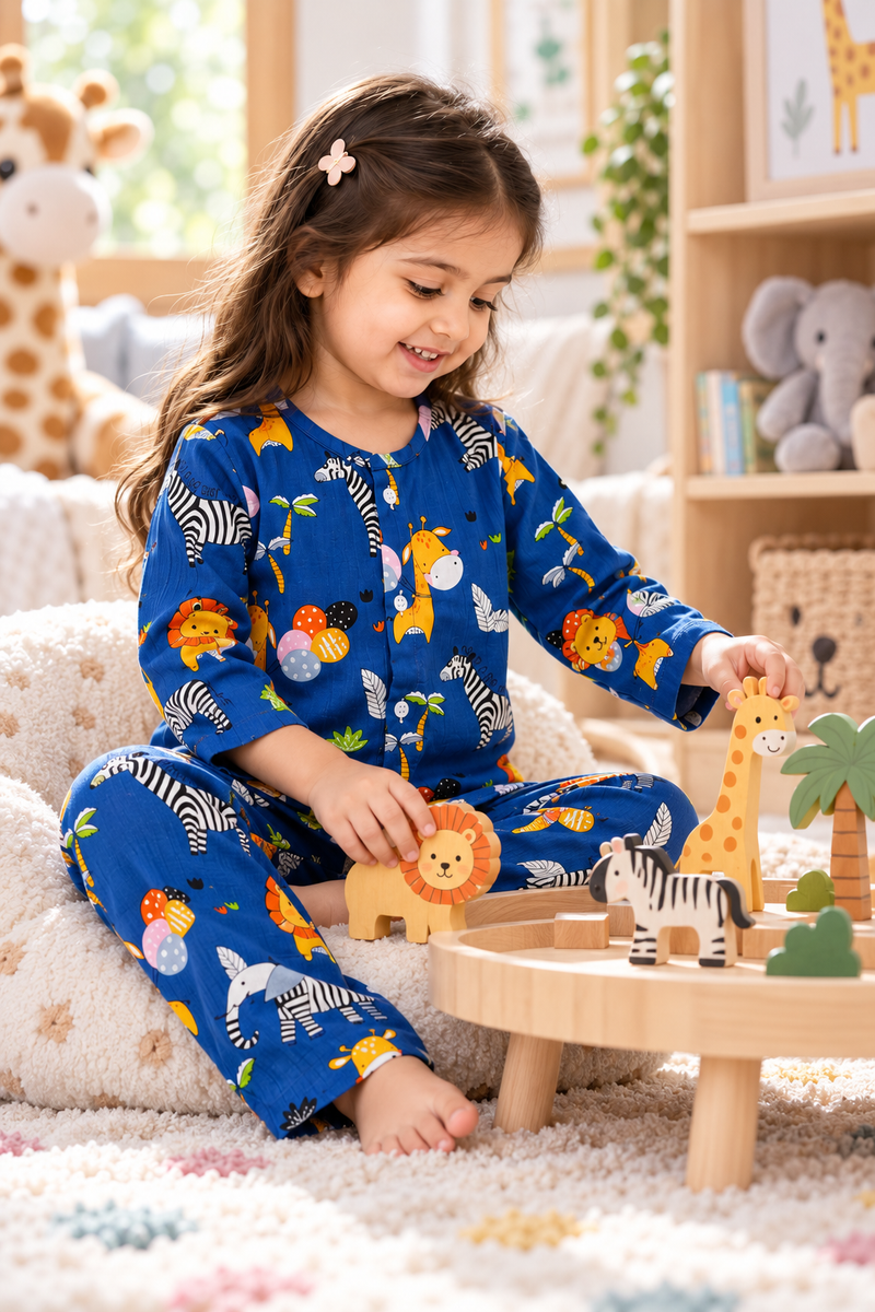 Deep Jungle - 40s Count Premium 100% Cotton Poplin | Soft Unisex Set for Kids
