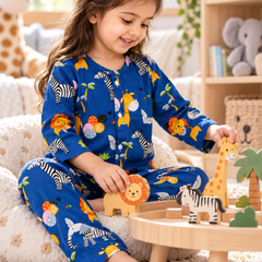 Deep Jungle - 40s Count Premium 100% Cotton Poplin | Soft Unisex Set for Kids