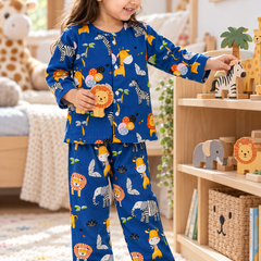 Deep Jungle - 40s Count Premium 100% Cotton Poplin | Soft Unisex Set for Kids