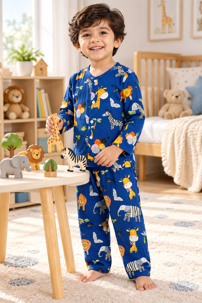Deep Jungle - 40s Count Premium 100% Cotton Poplin | Soft Unisex Set for Kids