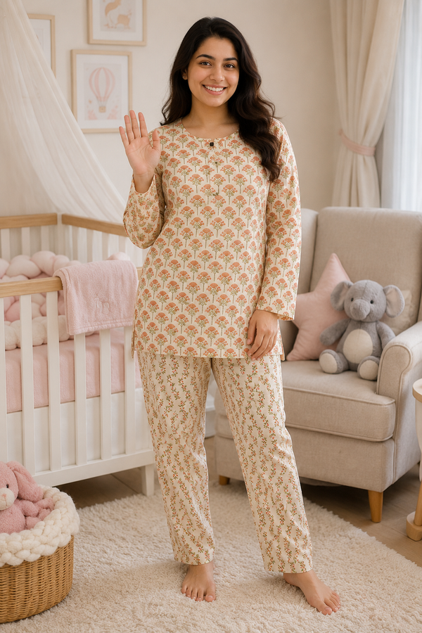 Orange Motif - Mom's Coord Set
