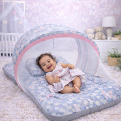 Grey Butterfly - Kradyl Kroft Bassinet Style Mosquito Net Bedding for Infants