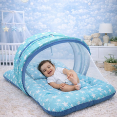 Turquoise Star -  Kradyl Kroft Bassinet Style Mosquito Net Bedding for Infants