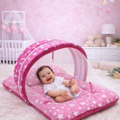 Pink Star -  Kradyl Kroft Bassinet Style Mosquito Net Bedding for Infants