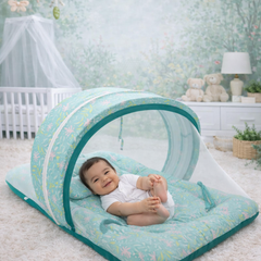 Minty Flora - Kradyl Kroft Bassinet Style Mosquito Net Bedding for Infants