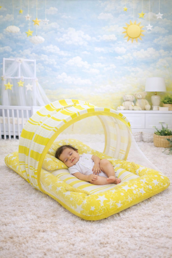 Yellow Magix -  Kradyl Kroft Bassinet Style Mosquito Net Bedding for Infants