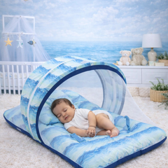 Waves -  Kradyl Kroft Bassinet Style Mosquito Net Bedding for Infants
