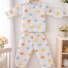 Cute Crab | Checkered Muslin | Soft Unisex Muslin Set for New Born to 6 Years
