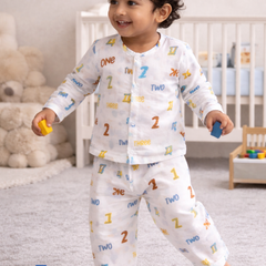 Numero | Checkered Muslin | Soft Unisex Muslin Set for New Born to 6 Years