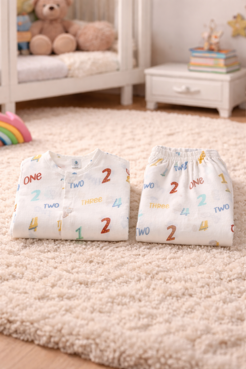 Numero | Checkered Muslin | Soft Unisex Muslin Set for New Born to 6 Years