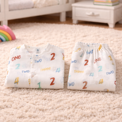 Numero | Checkered Muslin | Soft Unisex Muslin Set for New Born to 6 Years