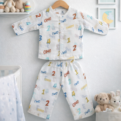 Numero | Checkered Muslin | Soft Unisex Muslin Set for New Born to 6 Years