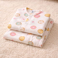 Donuts | Checkered Muslin | Soft Unisex Muslin Set for New Born to 6 Years