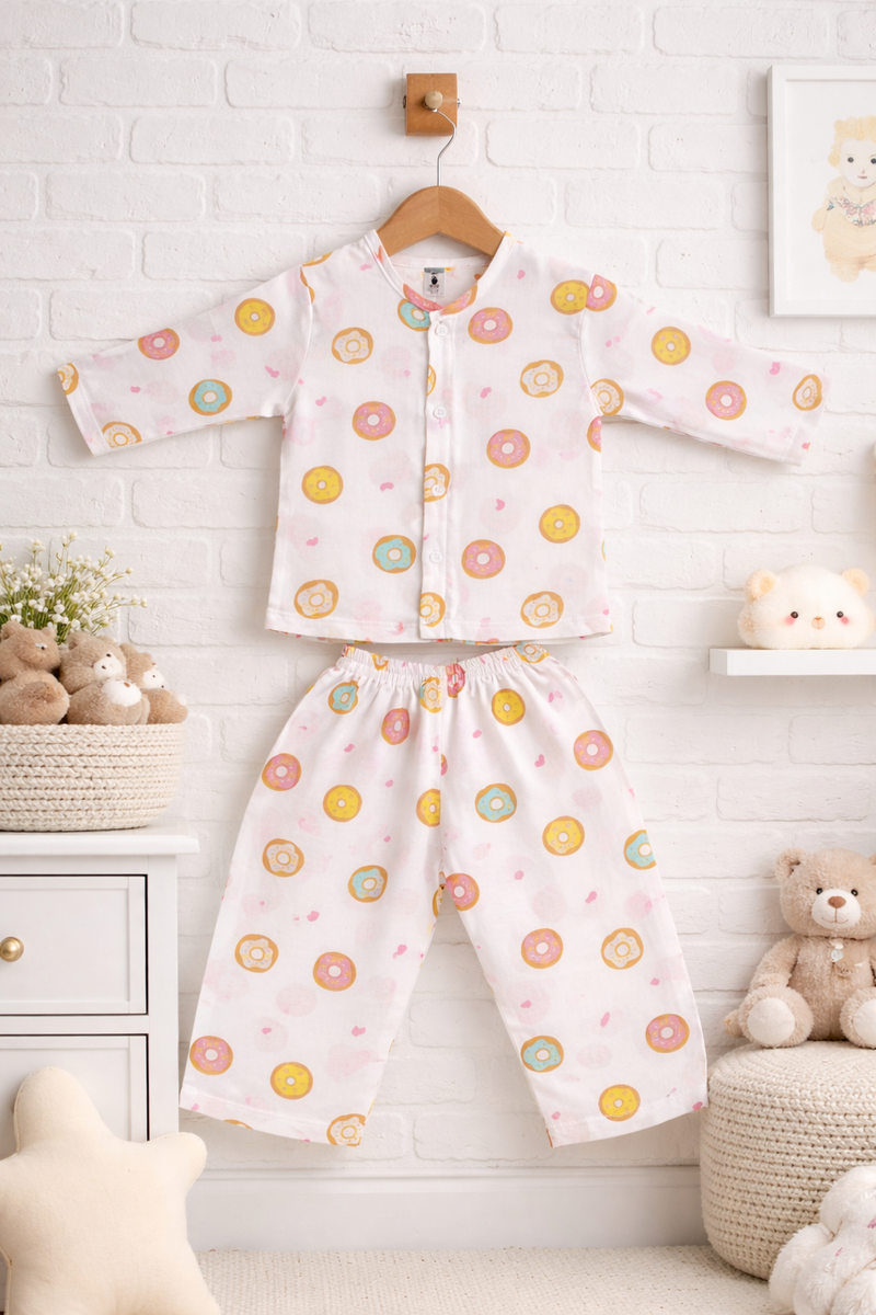 Donuts | Checkered Muslin | Soft Unisex Muslin Set for New Born to 6 Years