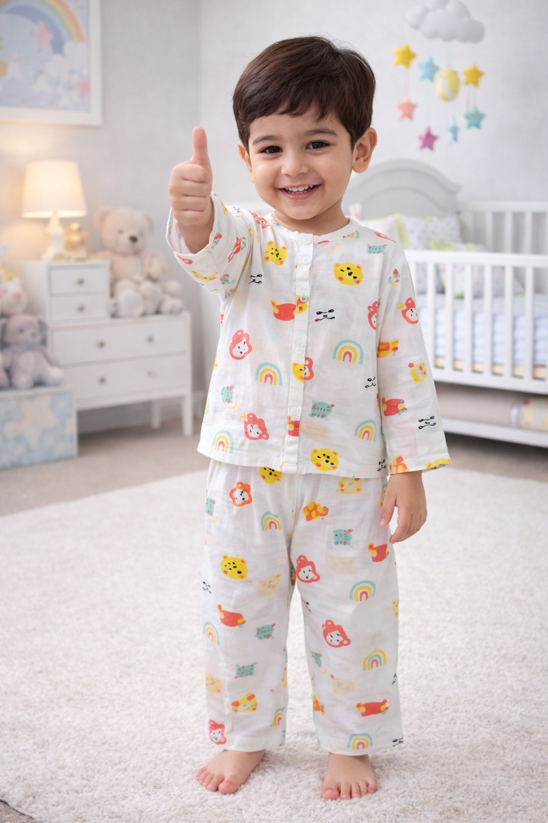 Turtle | Checkered Muslin | Soft Unisex Muslin Set for New Born to 6 Years